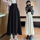 春 コーデ レディース ファッション オシャレ アイテム カワイイ 用 シンプル 大人カワイイ プリーツ スカート ミモレ丈 ハイウエスト Aライン スカート ニット レディース アンブレラ ロング
