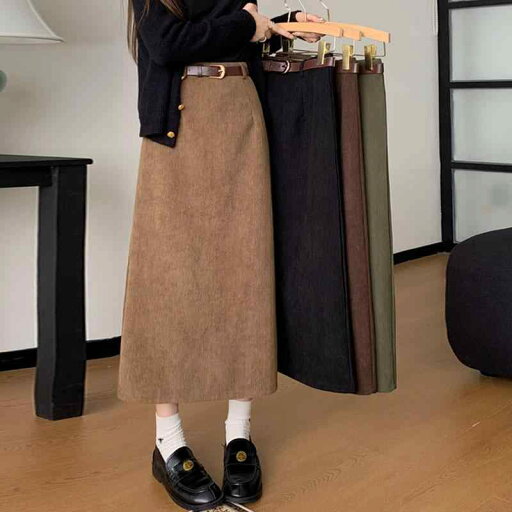 春 コーデ レディース ファッション オシャレ アイテム カワイイ 用 シンプル 大人カワイイ レトロ コーデュロイ スカート レディース ミディアム ハイウエスト スリット ヒップ カバー ワンステップ ロング スカート 春 コーデ レディース ファッション オシャレ アイテム カワイイ 用 シンプル 大人カワイイ レトロ コーデュロイ スカート レディース ミディアム ハイウエスト スリット ヒップ カバー ワンステップ ロング スカート