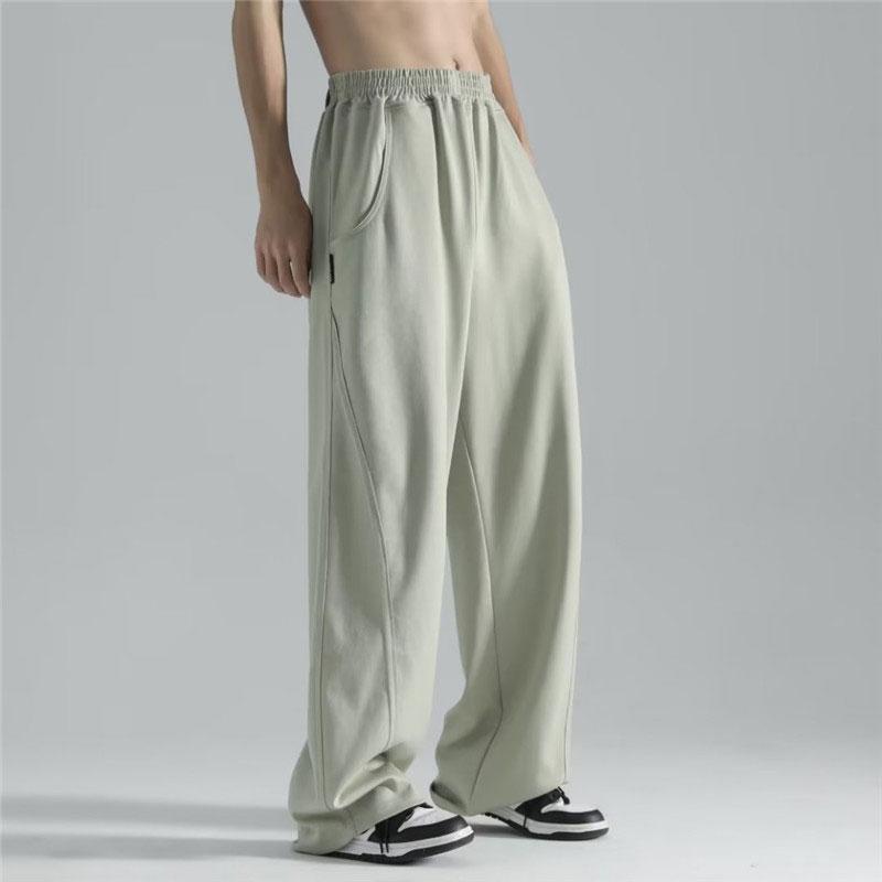 春 コーデ メンズ 用 服 シンプル ファッション オシャレ 大人 かっこいい 大きいサイズ ストリート 紳士服 シンプル レトロ ミッドウエスト ワイド レッグ スポーツ パンツ レディース ストリート ストレート カジュアル ソリッドカラー スウェットパンツ