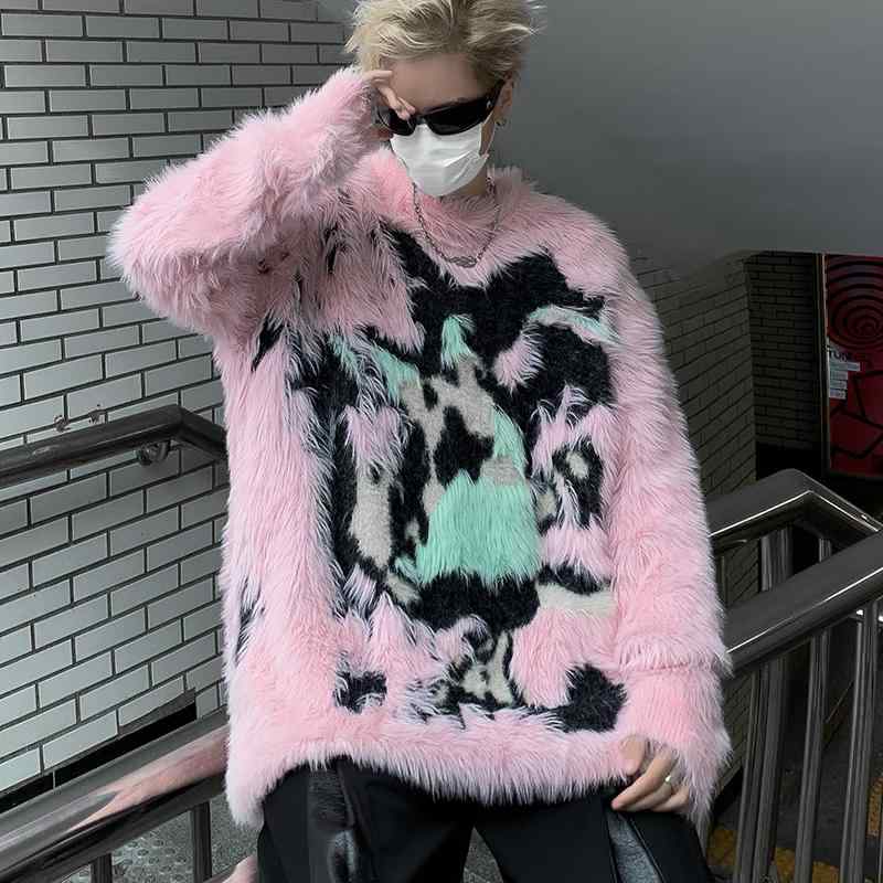 春 コーデ メンズ 用 服 シンプル ファッション オシャレ 大人 かっこいい 大きいサイズ ストリート 紳士服 ストリート ピンク 長袖 セーター レディース...