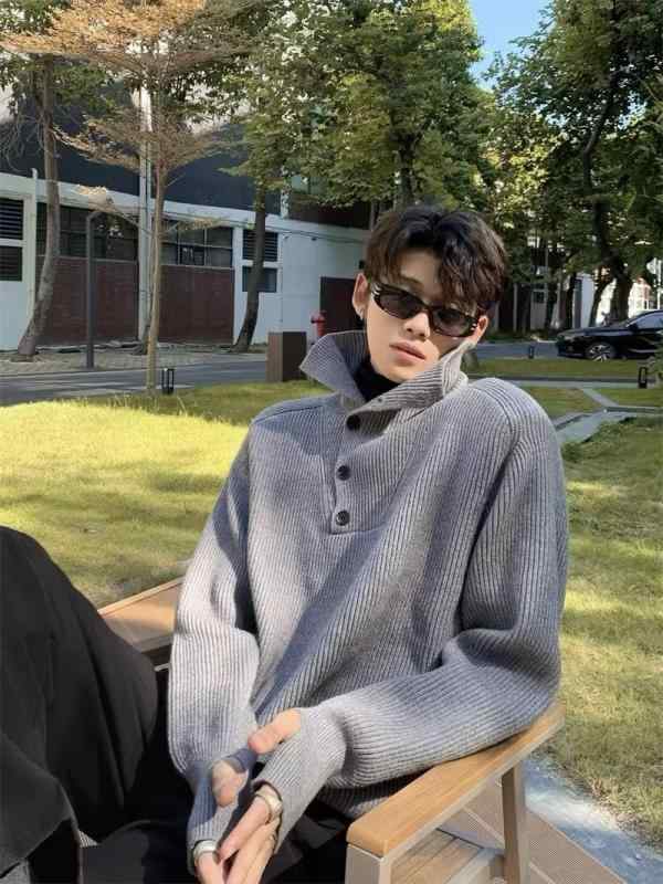 春 コーデ メンズ 用 服 シンプル ファッション オシャレ 大人 かっこいい 大きいサイズ ストリート 紳士服 レディース タートルネックセーター ユニセック...