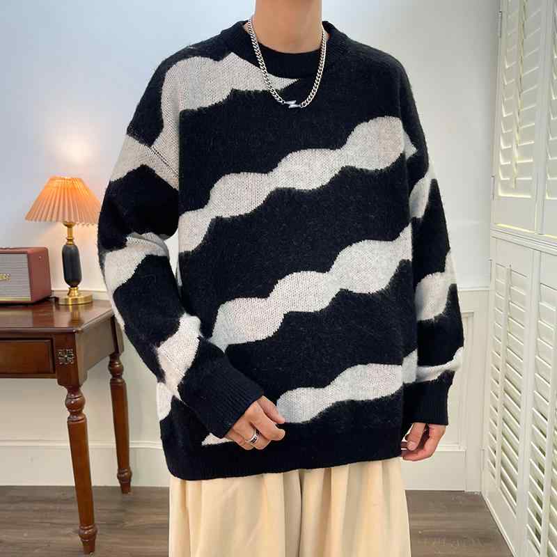 春 コーデ メンズ 用 服 シンプル ファッション オシャレ 大人 かっこいい 大きいサイズ ストリート 紳士服 レディースカラー ブロック セーター ベーシッ...