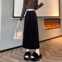 春 コーデ レディース ファッション オシャレ アイテム カワイイ 用 シンプル 大人カワイイ スカート ミドル丈 ストレッチ ハイウエスト スリミング スリット Aライン ロング スカート