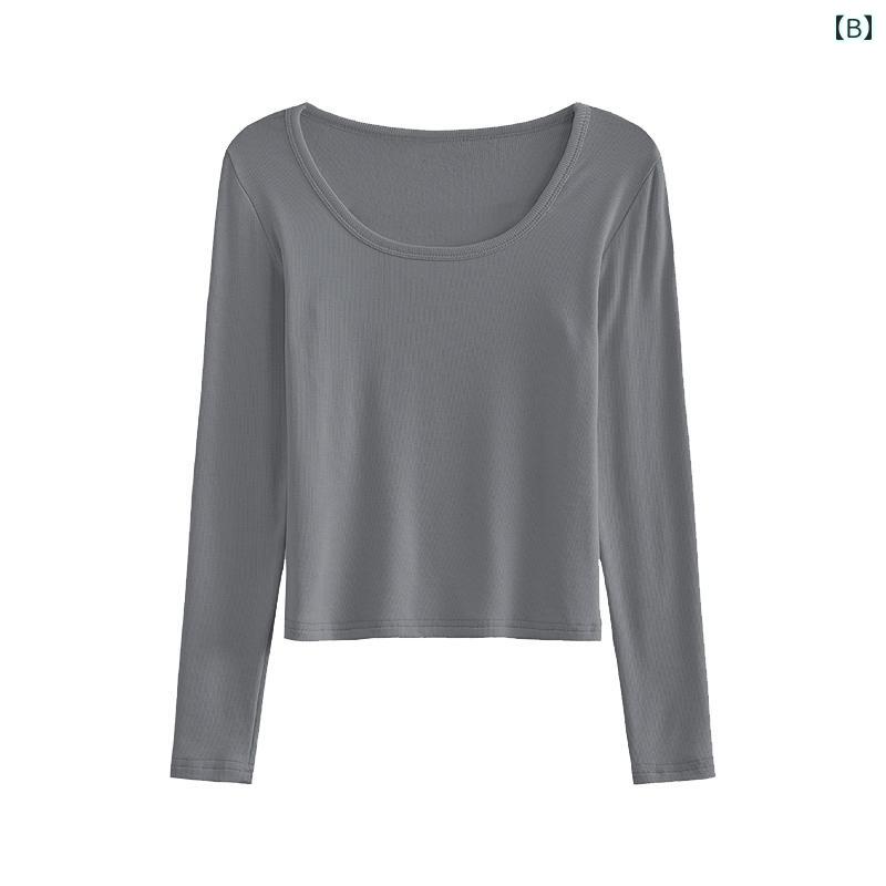 春 コーデ レディース ファッション オシャレ アイテム カワイイ 用 シンプル 大人カワイイ 暖かい シャツスリムフィット インナー トップス ピンク 長袖 T