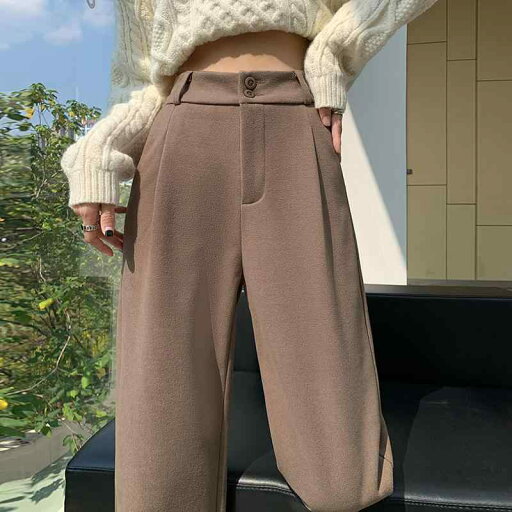 春 コーデ レディース ファッション オシャレ アイテム カワイイ 用 シンプル 大人カワイイ ウール パンツ ハイウエスト ドレープ ストレート カジュアル スーツ ワイド レッグ 春 コーデ レディース ファッション オシャレ アイテム カワイイ 用 シンプル 大人カワイイ ウール パンツ ハイウエスト ドレープ ストレート カジュアル スーツ ワイド レッグ