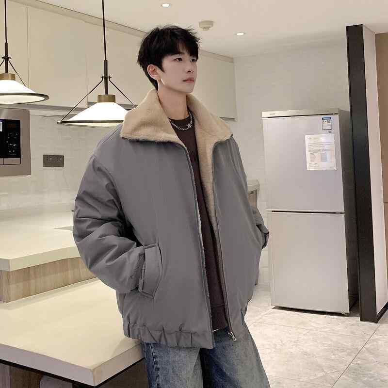 Rakuten - 春 コーデ メンズ 用 服 シンプル ファッション オシャレ 大人 かっこいい 大きいサイズ ストリート 紳士服 ラムウール コート コットンコート アメカジ スタンドカラーコットン ジャケット