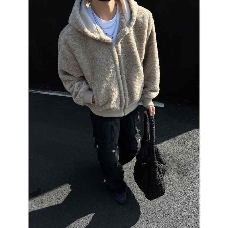 Rakuten - 春 コーデ メンズ 用 服 シンプル ファッション オシャレ 大人 かっこいい 大きいサイズ ストリート 紳士服 ラムウール ジャケット コットンコート アメリカン クリーン フィット コットン コート コットン ジャケット