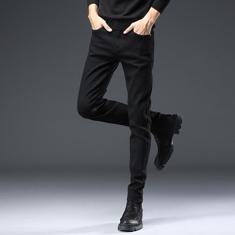 春 コーデ メンズ 用 服 シンプル ファッション オシャレ 大人 かっこいい 大きいサイズ ストリート 紳士服 ブラック ジーンズ 韓国スタイル スリム フィート 伸縮性 ストレッチ ストレッチ 快適 カジュアル パンツ