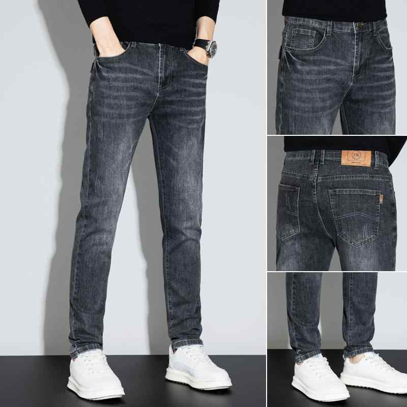 Skinney Pants - 春 コーデ メンズ 用 服 シンプル ファッション オシャレ 大人 かっこいい 大きいサイズ ストリート 紳士服 ジーンズ ストレッチ スリムフィット パンツ 韓国スタイル ストレート カジュアル 長ズボン