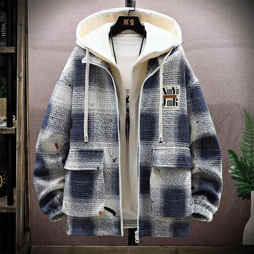 春 コーデ メンズ 用 服 シンプル ファッション オシャレ 大人 かっこいい 大きいサイズ ストリート 紳士服 チェック柄 ジャケット フェイク ツーピース フード付き 春 コーデ メンズ 用 服 シンプル ファッション オシャレ 大人 かっこいい 大きいサイズ ストリート 紳士服 チェック柄 ジャケット フェイク ツーピース フード付き