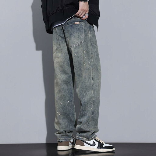 春 コーデ メンズ 用 服 シンプル ファッション オシャレ 大人 かっこいい 大きいサイズ ストリート 紳士服 アメリカン レトロ スプラッシュ ダメージ ジーンズ ストレート パンツ 春 コーデ メンズ 用 服 シンプル ファッション オシャレ 大人 かっこいい 大きいサイズ ストリート 紳士服 アメリカン レトロ スプラッシュ ダメージ ジーンズ ストレート パンツ