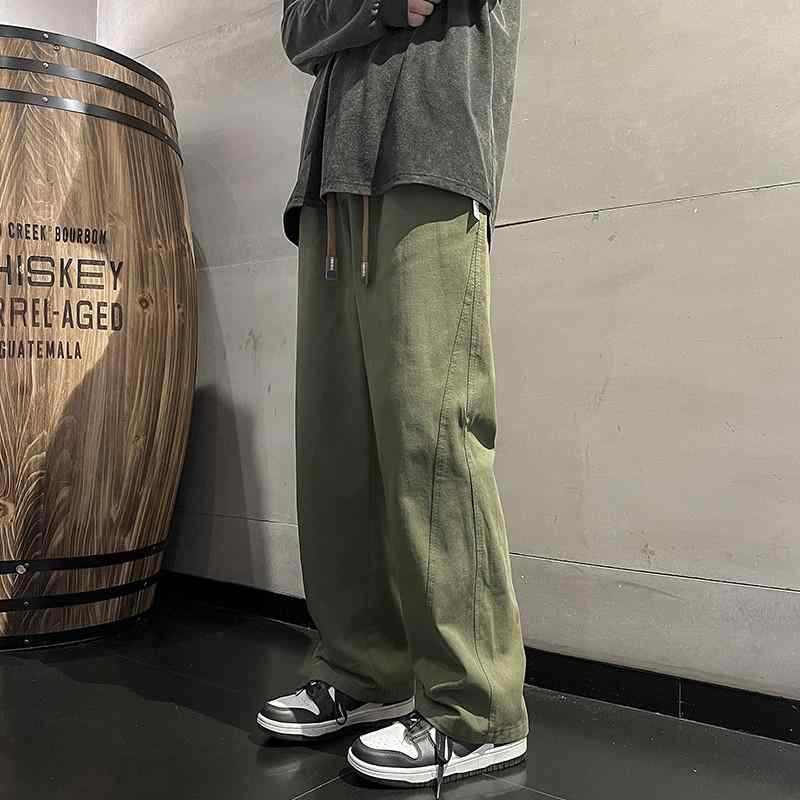 春 コーデ メンズ 用 服 シンプル ファッション オシャレ 大人 かっこいい 大きいサイズ ストリート 紳士服 多機能 レトロ ワークウェア カジュアル パンツ ソリッドカラー ストレート