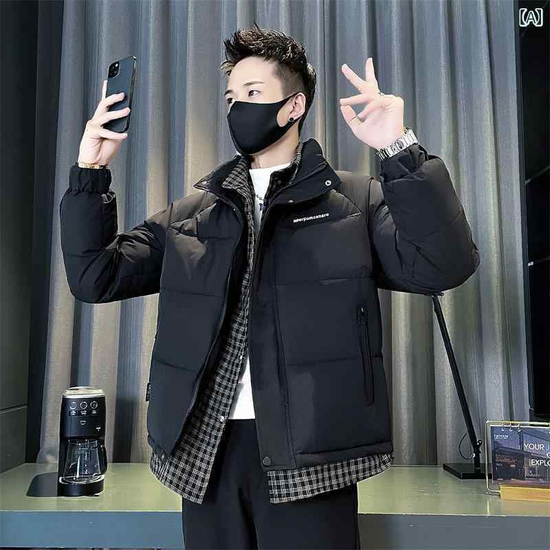 春 コーデ メンズ 用 服 シンプル ファッション オシャレ 大人 かっこいい 大きいサイズ ストリート 紳士服 フェイク ツーピース コットンコート コットン ジャケット カジュアル ダウン