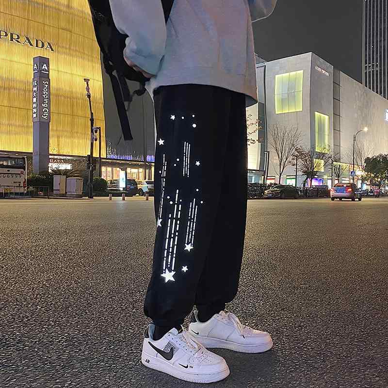 春 コーデ メンズ 用 服 シンプル ファッション オシャレ 大人 かっこいい 大きいサイズ ストリート 紳士服 ズボン 韓国スタイル 反射 カジュアル スポーツ ストレート パンツ