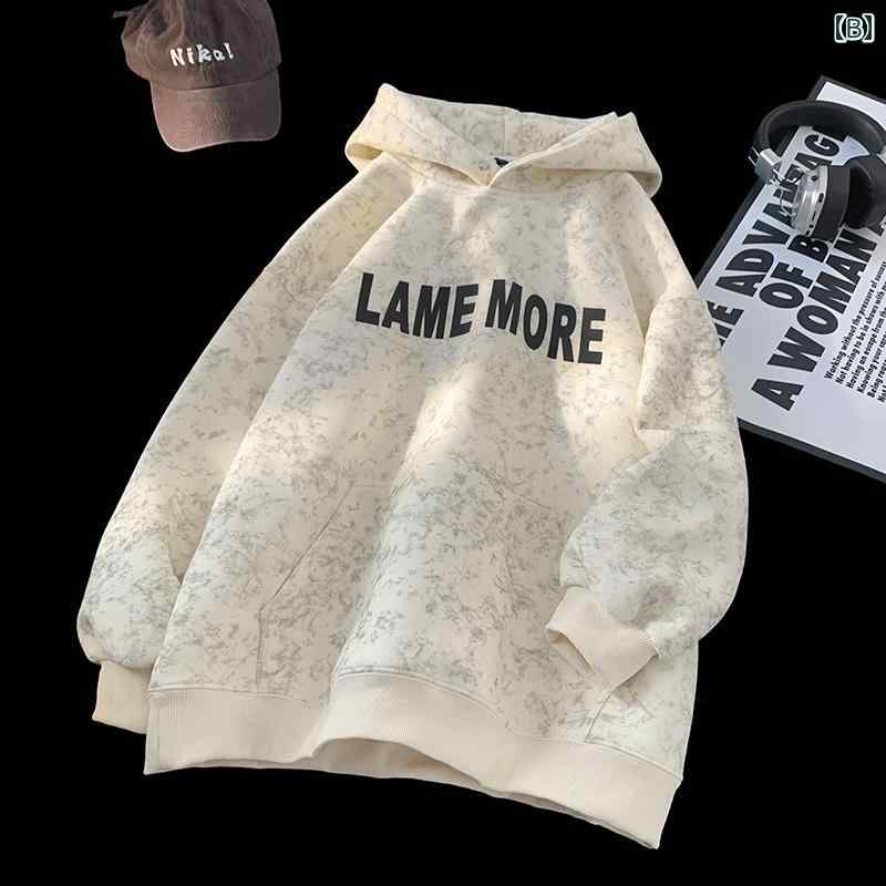 春 コーデ メンズ 用 服 シンプル ファッション オシャレ 大人 かっこいい 大きいサイズ ストリート 紳士服 トレーナー アメリカン レトロ ダーティ コート フード付き トップス