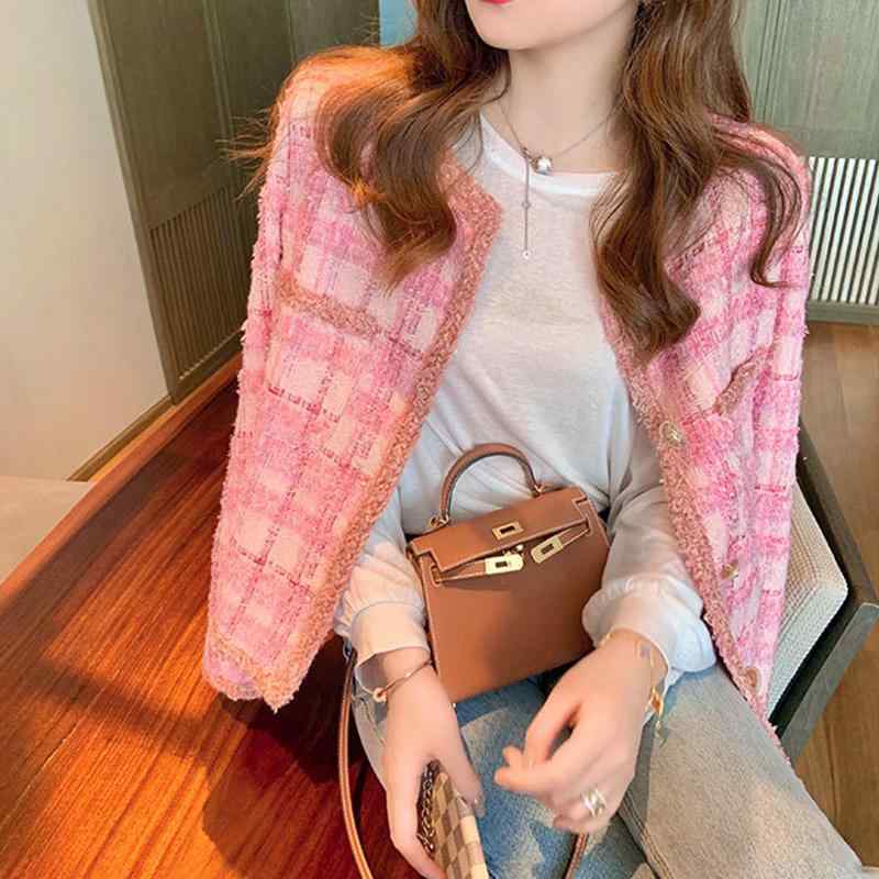 春 コーデ レディース ファッション オシャレ カワイイ シンプル きれいめ ナチュラル 上品カジュアル 婦人服 ホワイト カラー スタイルス フレグランス ピンク ツイード ジャケット トップス