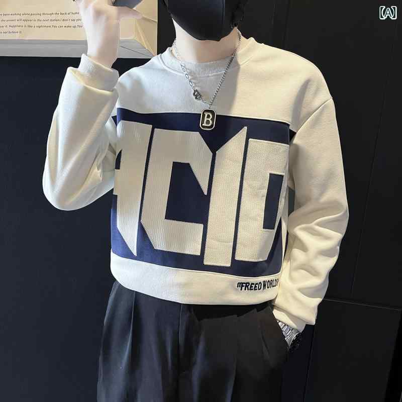 春 コーデ メンズ 用 服 シンプル ファッション オシャレ 大人 かっこいい 大きいサイズ ストリート 紳士服 ヘビー スウェット シャツ ラウンドネック 長袖 T シャツ トップス カジュアル ジャケット