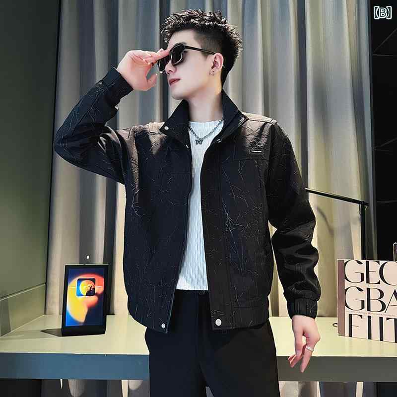 春 コーデ メンズ 用 服 シンプル ファッション オシャレ 大人 かっこいい 大きいサイズ ストリート 紳士服 クラック ジャケット カジュアル トップス 服