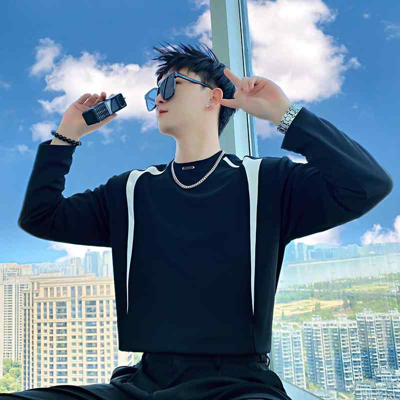 春 コーデ メンズ 用 服 シンプル ファッション オシャレ 大人 かっこいい 大きいサイズ ストリート 紳士服 スウェット シャツ 長袖 T シャツ ジャケット ヘビー