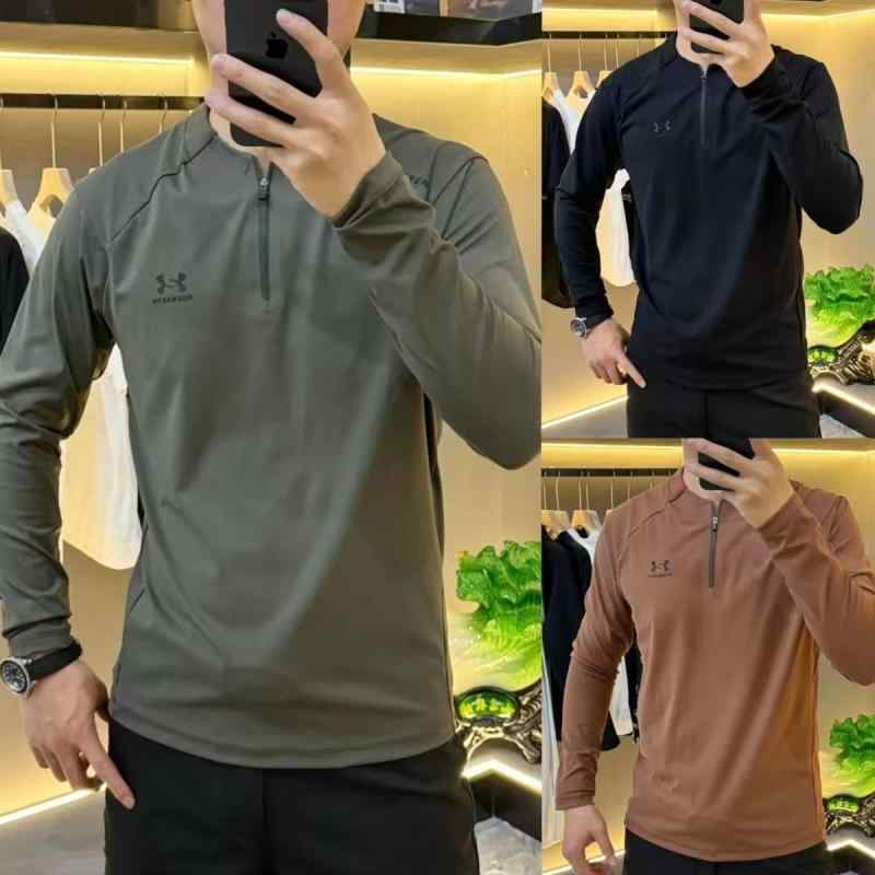 春 コーデ メンズ 用 服 シンプル ファッション オシャレ 大人 かっこいい 大きいサイズ ストリート 紳士服 長袖 スウェット シャツ アウトドア レジャー スポーツ ハーフ ジップ ハイエンド スリムフィット トップス