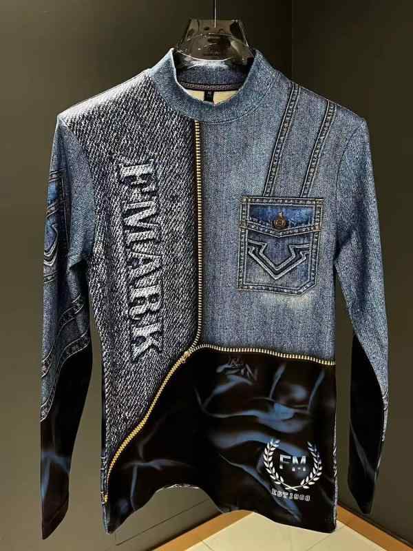 春 コーデ メンズ 用 服 シンプル ファッション オシャレ 大人 かっこいい 大きいサイズ ストリート 紳士服 ハーフ タートルネック スウェット シャツ レトロ 長袖 シャツ