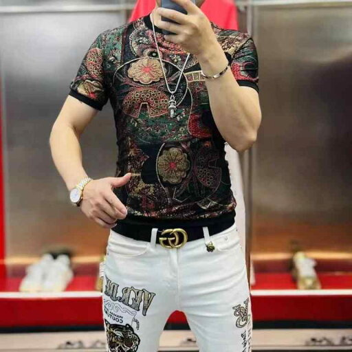 春 コーデ メンズ 用 服 シンプル ファッション オシャレ 大人 かっこいい 大きいサイズ ストリート 紳士服 ジャカード 半袖 スリム カジュアル T シャツ 春 コーデ メンズ 用 服 シンプル ファッション オシャレ 大人 かっこいい 大きいサイズ ストリート 紳士服 ジャカード 半袖 スリム カジュアル T シャツ