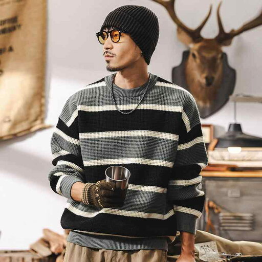 春 コーデ メンズ 用 服 シンプル ファッション オシャレ 大人 かっこいい 大きいサイズ ストリート 紳士服 アメリカン レトロ 820 厚手 セーター 暖かい ストライプ セーターコート 春 コーデ メンズ 用 服 シンプル ファッション オシャレ 大人 かっこいい 大きいサイズ ストリート 紳士服 アメリカン レトロ 820 厚手 セーター 暖かい ストライプ セーターコート