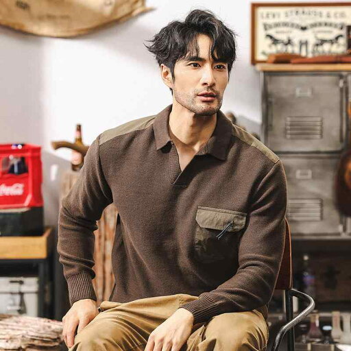 春 コーデ メンズ 用 服 シンプル ファッション オシャレ 大人 かっこいい 大きいサイズ ストリート 紳士服 アメリカン レトロ ヘビー ポロ カラー ハード コア セーター 春 コーデ メンズ 用 服 シンプル ファッション オシャレ 大人 かっこいい 大きいサイズ ストリート 紳士服 アメリカン レトロ ヘビー ポロ カラー ハード コア セーター