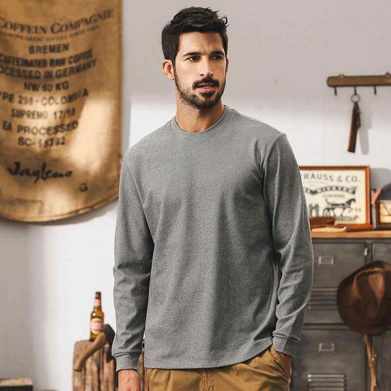 春 コーデ メンズ 用 服 シンプル ファッション オシャレ 大人 かっこいい 大きいサイズ ストリート 紳士服 アメリカン レトロ ヘビー 長袖 T シャツ インナー レイヤリング