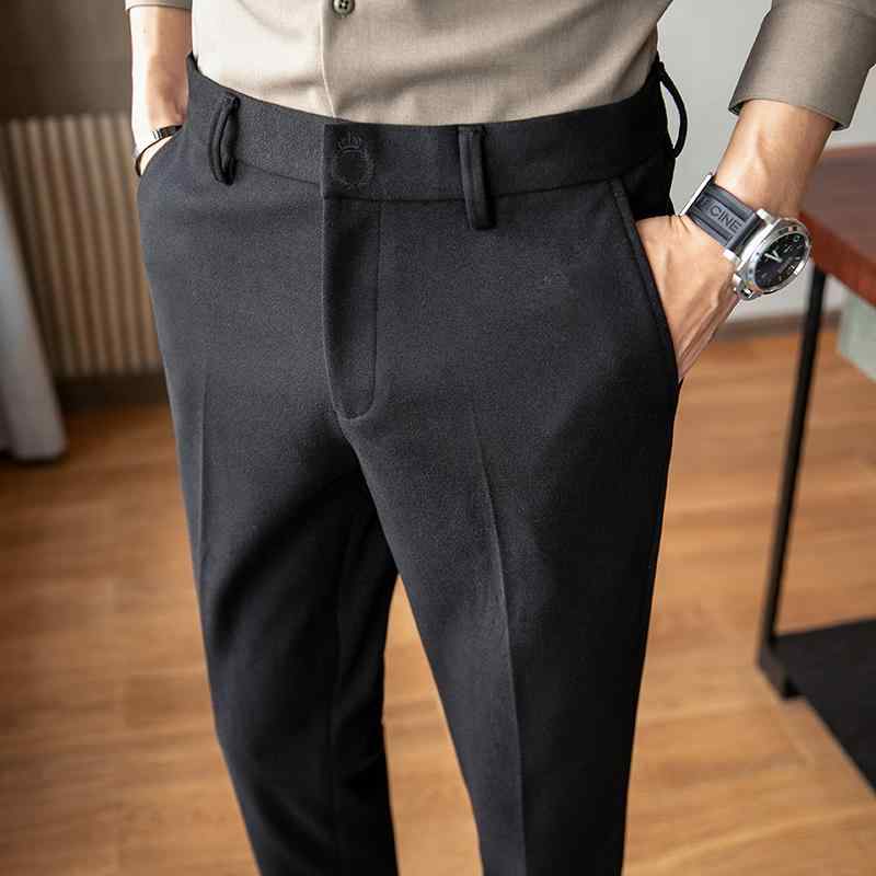 春 コーデ メンズ 用 服 シンプル ファッション オシャレ 大人 かっこいい 大きいサイズ ストリート 紳士服 ビジネス カジュアル パンツ スリムフィット 厚手 ウール スーツ