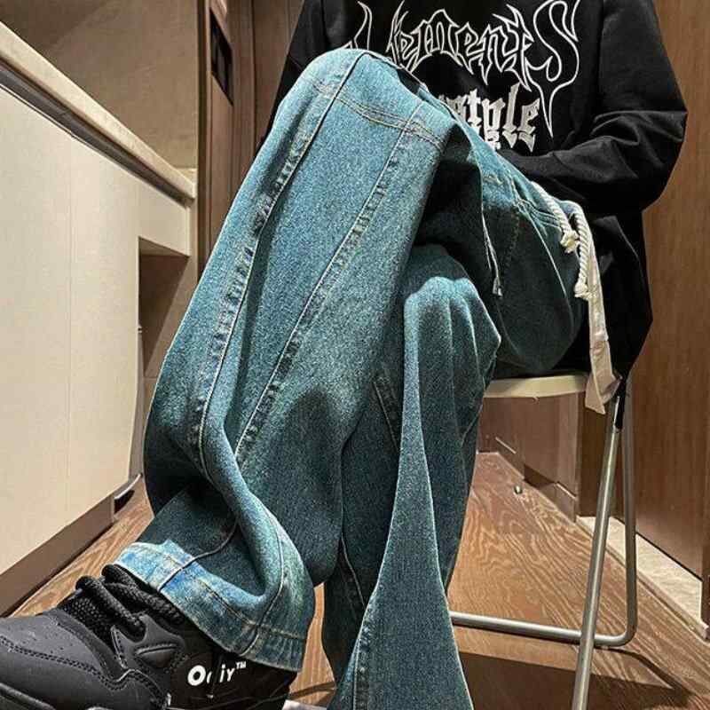 Other - 春 コーデ メンズ 用 服 シンプル ファッション オシャレ 大人 かっこいい 大きいサイズ ストリート 紳士服 カーゴ ジーンズ ストレート レッグ アメリカン レトロ クリーン フィット パンツ ゆったり ワイド