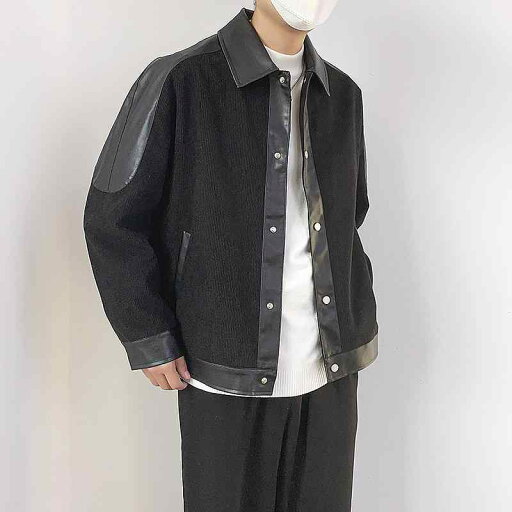 春 コーデ メンズ 用 服 シンプル ファッション オシャレ 大人 かっこいい 大きいサイズ ストリート 紳士服 レザー ジャケット PU 韓国スタイル コーデュロイ ライダース ジャケット 春 コーデ メンズ 用 服 シンプル ファッション オシャレ 大人 かっこいい 大きいサイズ ストリート 紳士服 レザー ジャケット PU 韓国スタイル コーデュロイ ライダース ジャケット