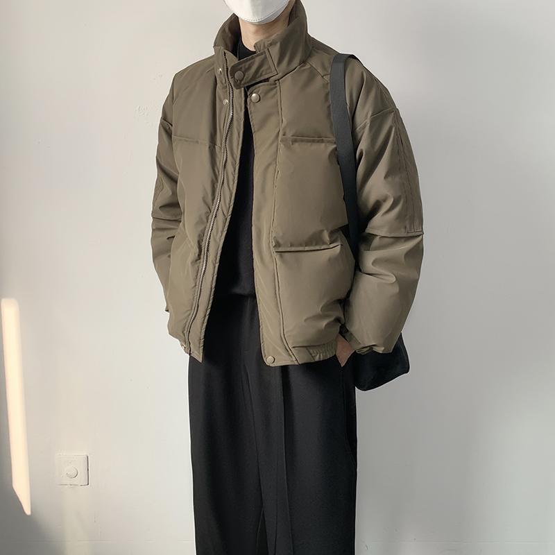 春 コーデ メンズ 用 服 シンプル ファッション オシャレ 大人 かっこいい 大きいサイズ ストリート 紳士服 韓国スタイル スタンドカラー ダウン ジャケット ハイエンド 厚手 暖かい ホワイトダックダウン