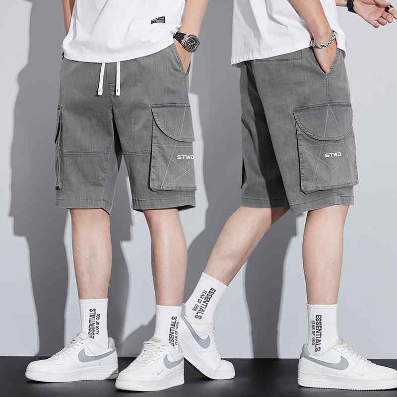 乐天商城 - 春 コーデ メンズ 用 服 シンプル ファッション オシャレ 大人 かっこいい 大きいサイズ ストリート 紳士服 デニムパンツ 薄手 パンツ 五分丈 カジュアル アウター スポーツ ミッド