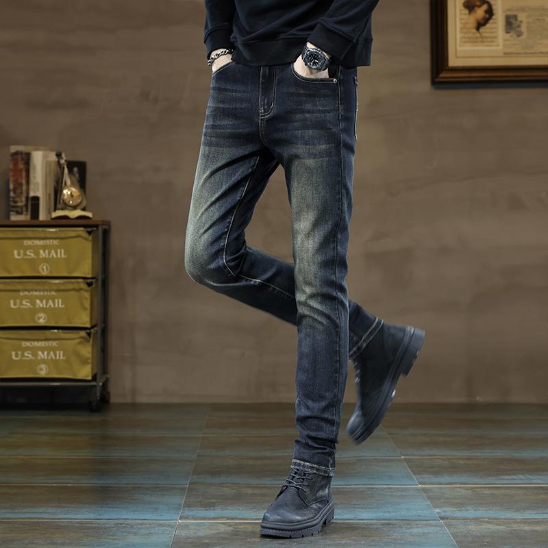 春 コーデ メンズ 用 服 シンプル ファッション オシャレ 大人 かっこいい 大きいサイズ ストリート 紳士服 ジーンズ 厚手 レトロ ストレッチ スリム カジュアル ロング パンツ