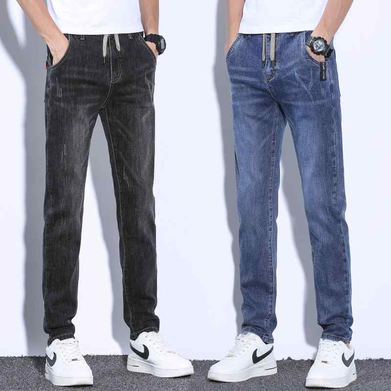 春 コーデ メンズ 用 服 シンプル ファッション オシャレ 大人 かっこいい 大きいサイズ ストリート 紳士服 ジーンズ カジュアル スリム ストレッチ ネクタイ ウエスト ロング パンツ