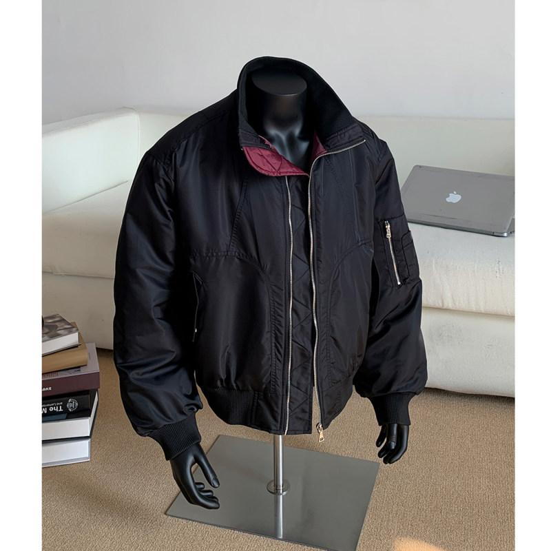 春 コーデ メンズ 用 服 シンプル ファッション オシャレ 大人 かっこいい 大きいサイズ ストリート 紳士服 アメリカン ストリート ボンバー ジャケット クリーン フィット シルエット コットン コート コットン ジャケット