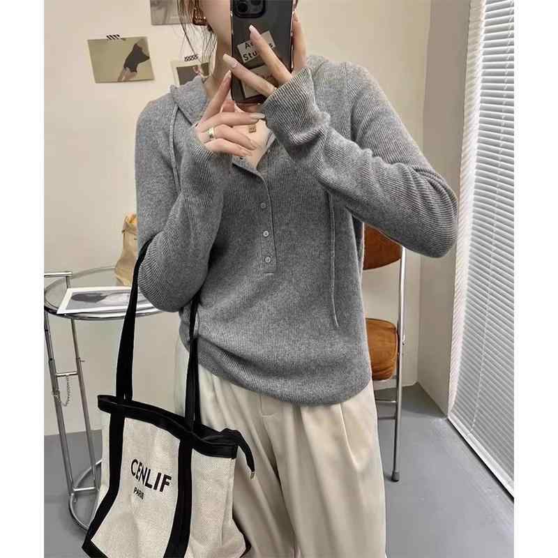 春 コーデ レディース ファッション オシャレ アイテム カワイイ コーデ シンプル きれい ナチュラル 上品カジュアル 用 フード付き ゆったり トップス インナー セーター