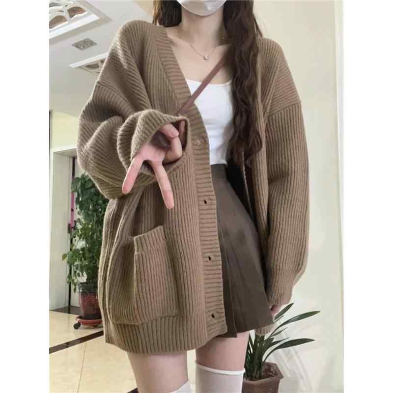 春 コーデ レディース ファッション オシャレ アイテム カワイイ コーデ シンプル きれい ナチュラル 上品カジュアル 用 トップス Vネック セーター カーディガン 単品 ブレスト ニット スタイル ジャケット 韓国ファッション