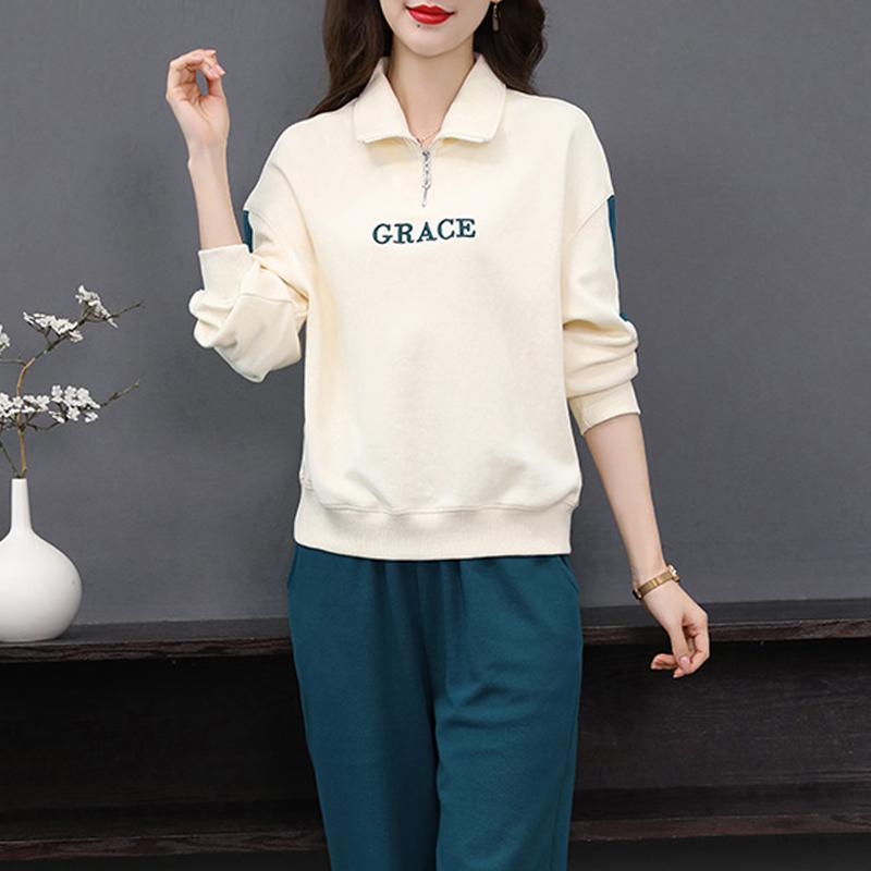 春 コーデ レディース ファッション オシャレ アイテム カワイイ コーデ シンプル きれい ナチュラル 上品カジュアル 用 カジュアルウェア スポーツ スーツ 大きいサイズ 長袖 スウェットシャツ ズボン セット