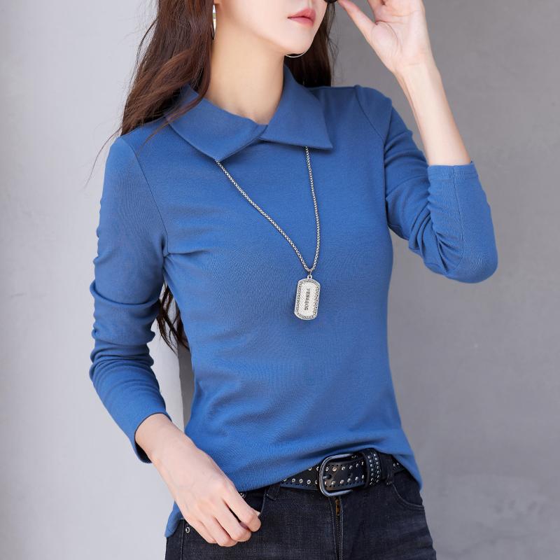 春 コーデ レディース ファッション オシャレ アイテム カワイイ コーデ シンプル きれい ナチュラル 上品カジュアル 用 コットン T シャツ レディース 長袖 スリムフィット ポロシャツ 下半身 襟 トップス 春