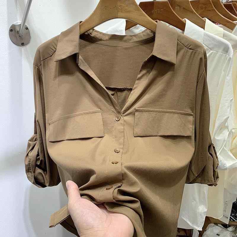 Long-Sleeved - 春 コーデ レディース ファッション オシャレ アイテム カワイイ コーデ シンプル きれい ナチュラル 上品カジュアル 用 レディースシャツ 長袖 トップス スタイル 袖 調節可能 シャツ