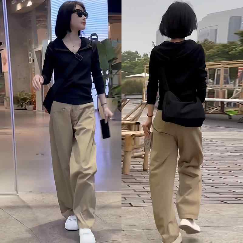 春 コーデ レディース ファッション オシャレ アイテム カワイイ コーデ シンプル きれい ナチュラル 上品カジュアル 用 スーツ カジュアル フード付き スウェットシャツ ジャケット ズボン セット