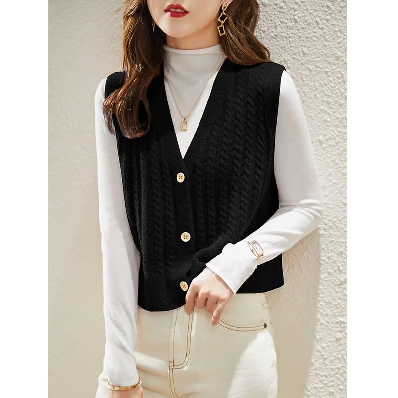 春 コーデ レディース ファッション オシャレ アイテム カワイイ コーデ シンプル きれい ナチュラル 上品カジュアル 用 ホワイト カラー ウール セーター アウターベスト トップス