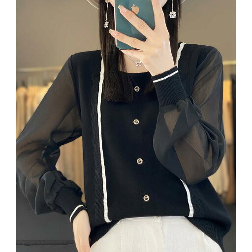 春 コーデ レディース ファッション オシャレ アイテム カワイイ コーデ シンプル きれい ナチュラル 上品カジュアル 用 リーク ピッキング スリム シフォン セーター トップス 春 コーデ レディース ファッション オシャレ アイテム カワイイ コーデ シンプル きれい ナチュラル 上品カジュアル 用 リーク ピッキング スリム シフォン セーター トップス