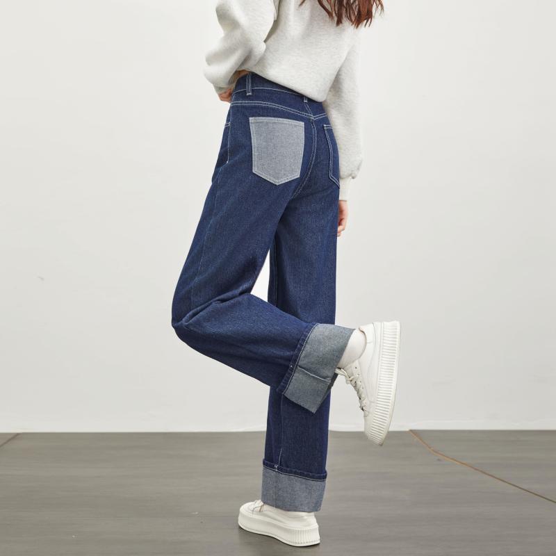 春 コーデ レディース ファッション オシャレ アイテム カワイイ コーデ シンプル きれい ナチュラル 上品カジュアル 用 アメリカン レトロ ジーンズ ワイド レッグ パンツ ハイウエスト スリム ストレート ウォッシュ カール ロング丈 パンツ