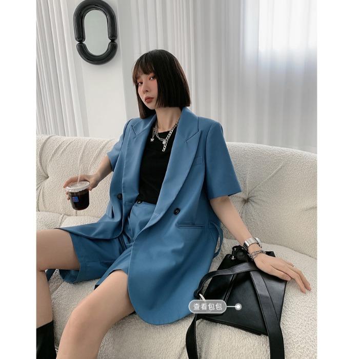 春 コーデ レディース ファッション オシャレ アイテム カワイイ コーデ シンプル きれい ナチュラル 上品カジュアル 用 夏 ヨーロピアンカジュアル サイズ 薄手 スーツ パンツ レディーススーツ ミッド セット