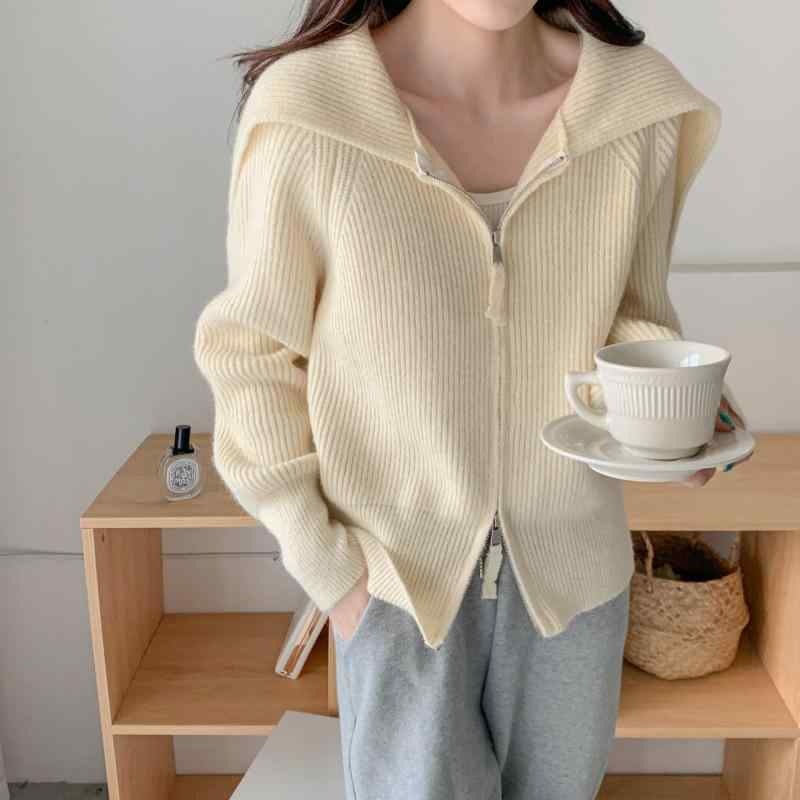 Wear （Martial Arts） - 春 コーデ レディース ファッション オシャレ アイテム カワイイ コーデ シンプル きれい ナチュラル 上品カジュアル 用 セーター ジャケット トップス ニットカーディガン