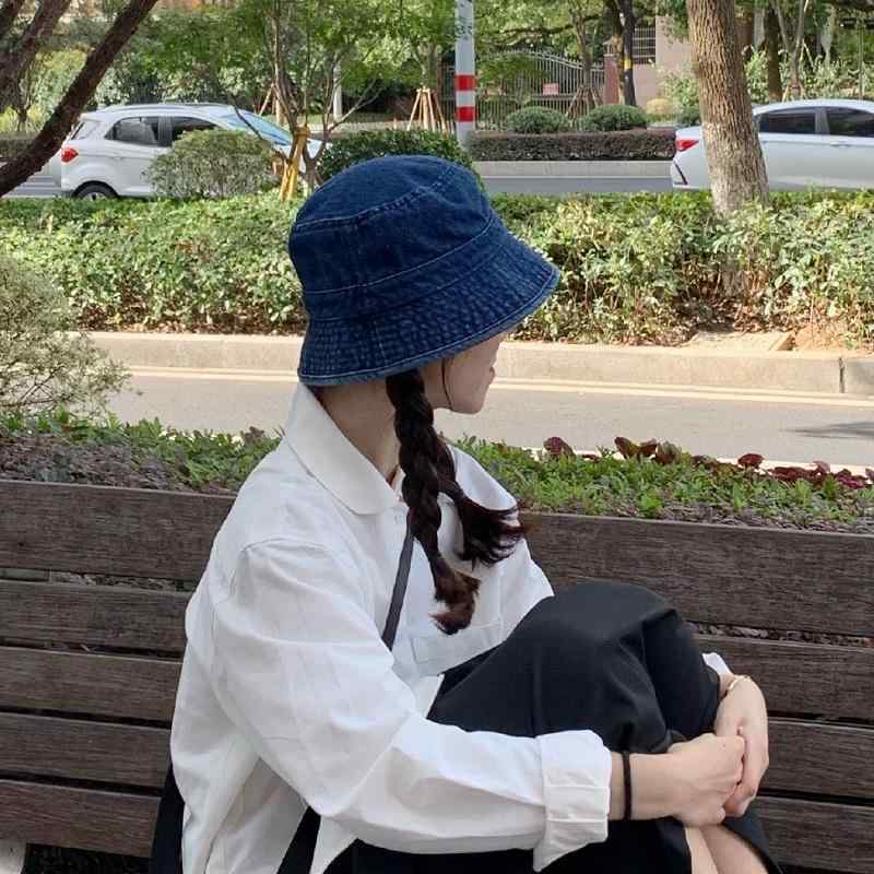 春 コーデ レディース ファッション オシャレ アイテム カワイイ コーデ シンプル きれいめ ナチュラル 上品カジュアル 女性用 婦人服 フィッシャーマン ハット 韓国ファッション 日よけ 夏 ブルー 帽子 バケット