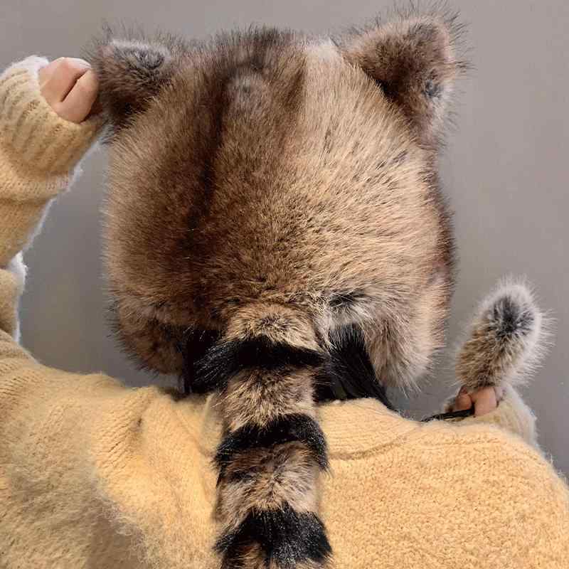 春 コーデ レディース ファッション オシャレ アイテム カワイイ コーデ シンプル きれいめ ナチュラル 上品カジュアル 女性用 婦人服 フェイクファー アライグマ 帽子 秋 手 かわいい 耳あてて 厚手 防寒 暖かい プルオーバー